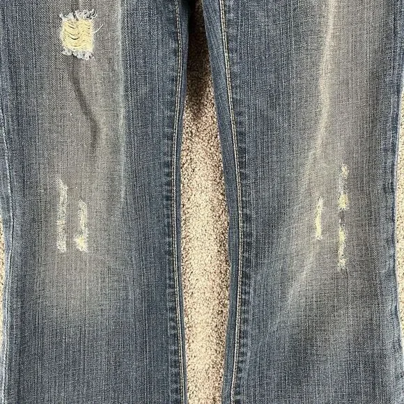 Buckle Jeans 26 Blue Denim STAN Distressed Medium Wash Low Rise Bootcut Ladies - Picture 3 of 13